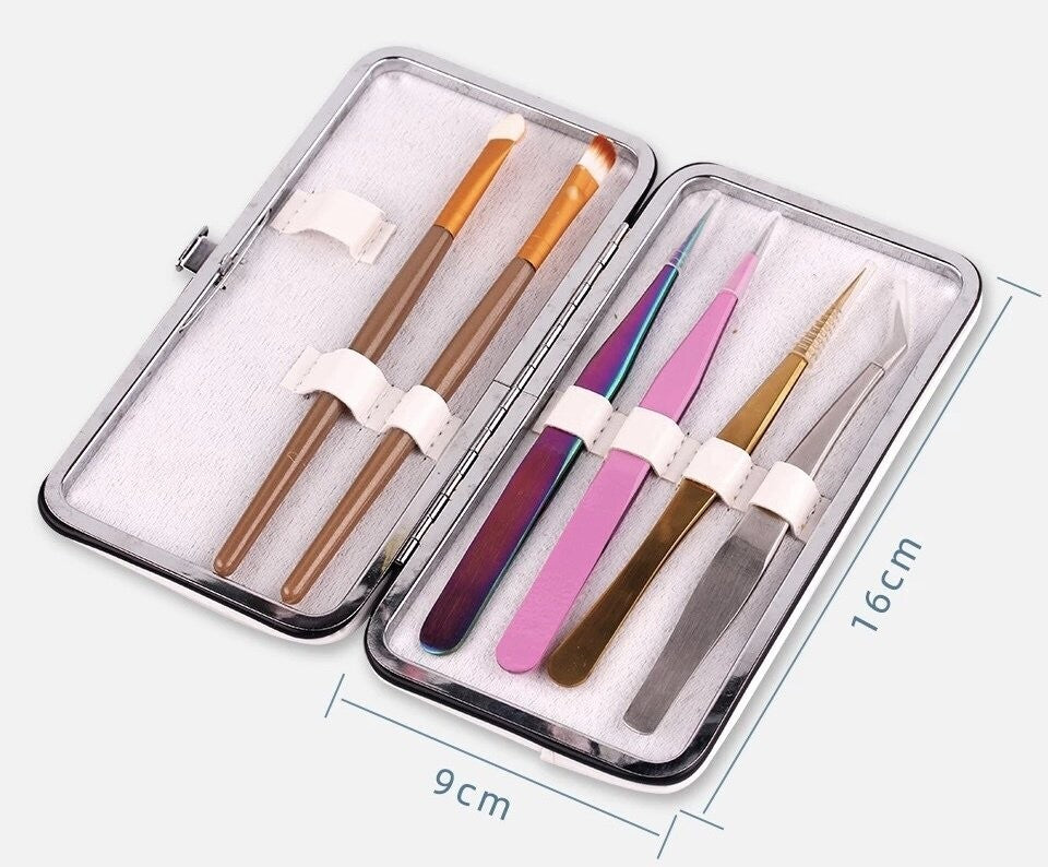 Faux Leather Tweezer Case